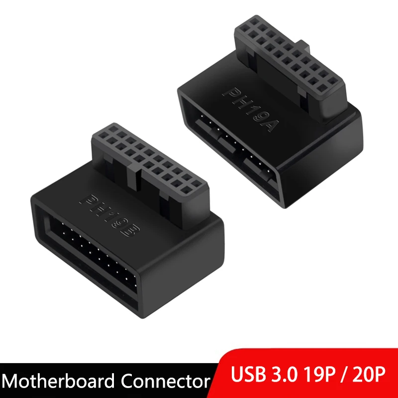 Computer Motherboard Header Adapter Stecker USB 3,0 19Pin/20Pin 90 Grad Desktop Konverter Desktop-Computer Zubehör
