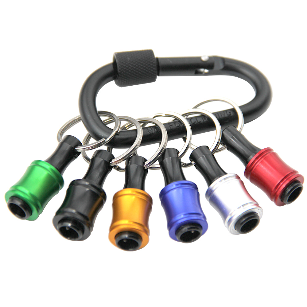 6pc color key chain quick-change extension rod 1/4 hexagon handle changeover rod screwdriver quick-release sleeve tool set
