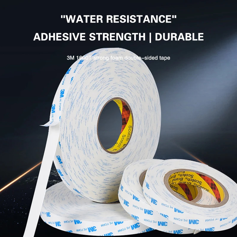 3M 10-50mm 3m White Foam Double-Sided Adhesive Strong Non-Trace Foam Tape High Temperature Resistant Double Sided Adhesive Tape