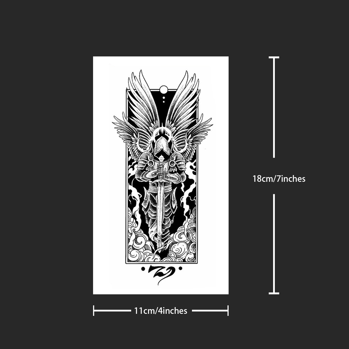 El ángel viene el tatuaje temporal, dura hasta 15 días, nueva tecnología, pegatina semipermanente mágica impermeable.