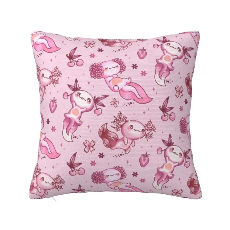 Kawaii Axolotl pola Nordic penutup bantal dekorasi Salamander bantal hewan