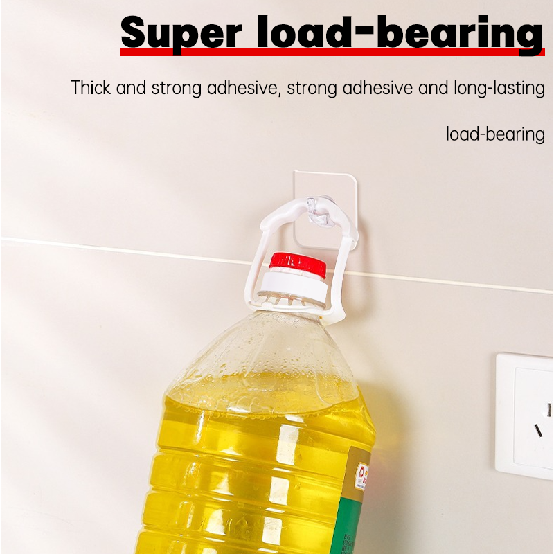 5-100pcs Transparent Self Adhesive Hook No Trace Sticky Hook Wall Storage Rack Heavy Duty Rack Kitchen Bathroom Organizer Holder