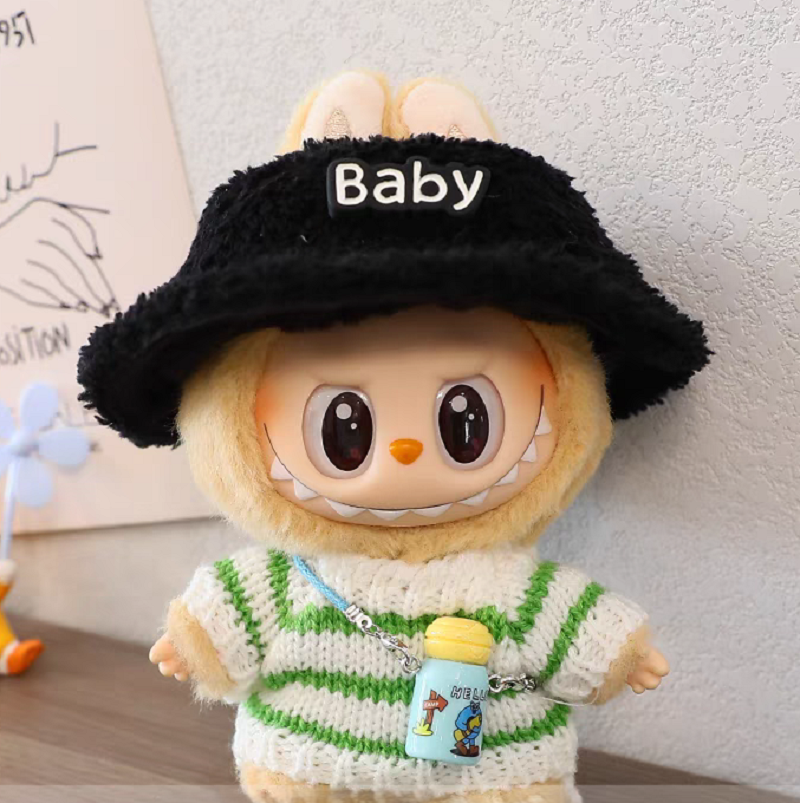 For Labubu'S Clothes Striped sweater outfit Match with hat pendant Can match according to your preferences Labubu Accessories