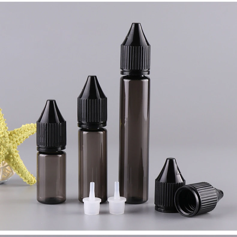 5Pcs10-200ml PET Empty Bottle Plastic Oil Filling Bottle Portable Dropper Bottles Squeezable Container for Liquid Jar Juice