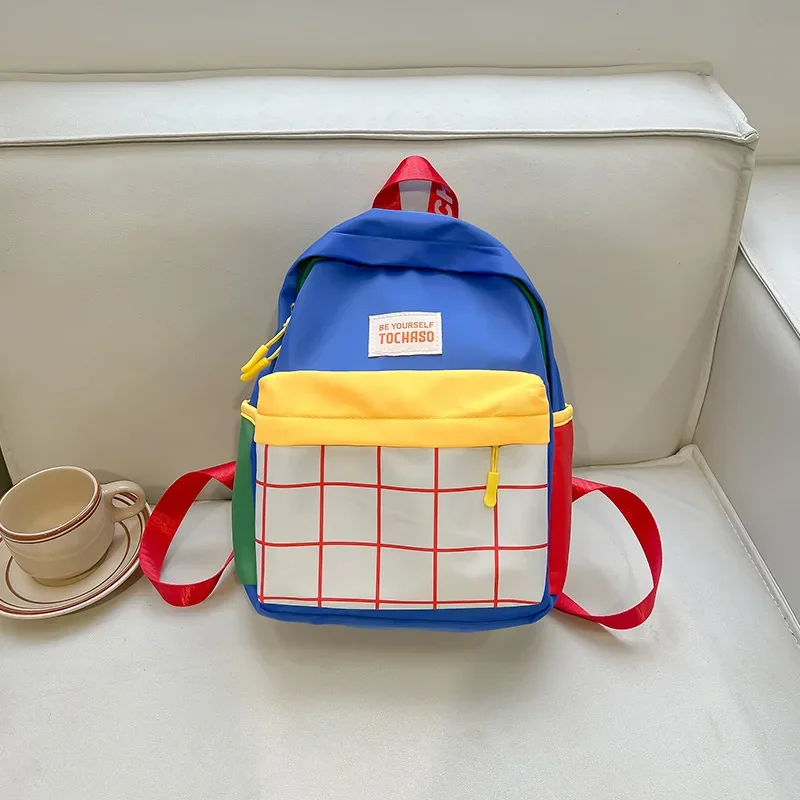 Moda cor combinando mochila infantil grande capacidade simples jardim de infância bebê respirável saco escolar à prova dwaterproof água