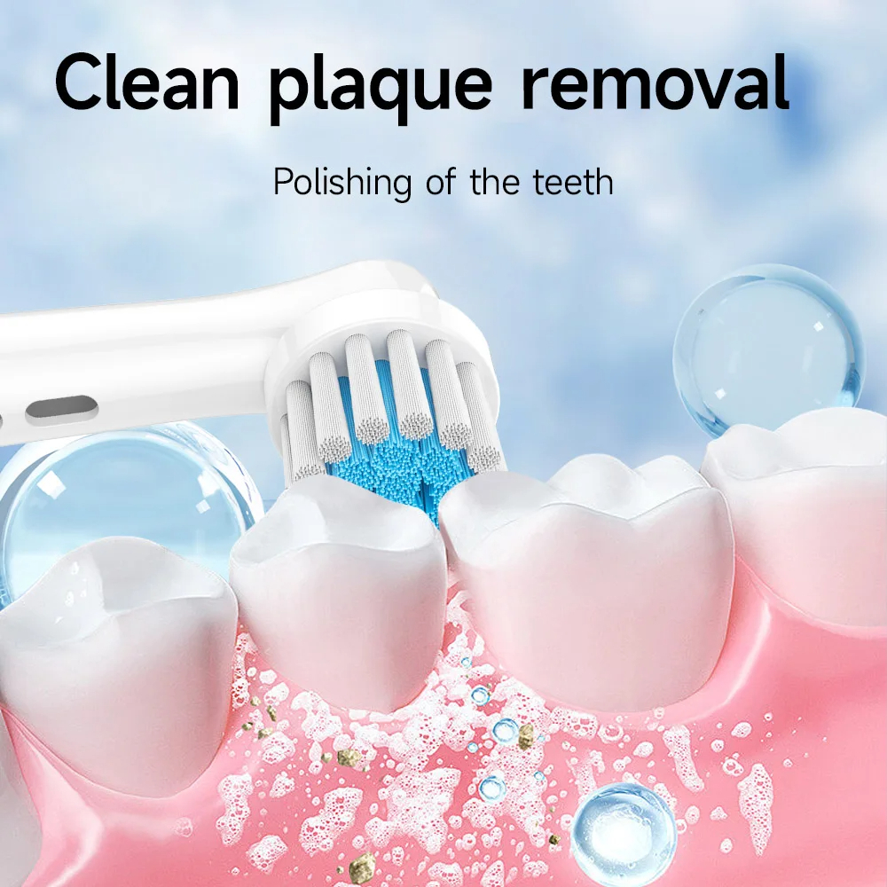 Cabezal de cepillo de dientes eléctrico oral compatible 3709/D12/3756/3757 B Reemplazo Branu D100