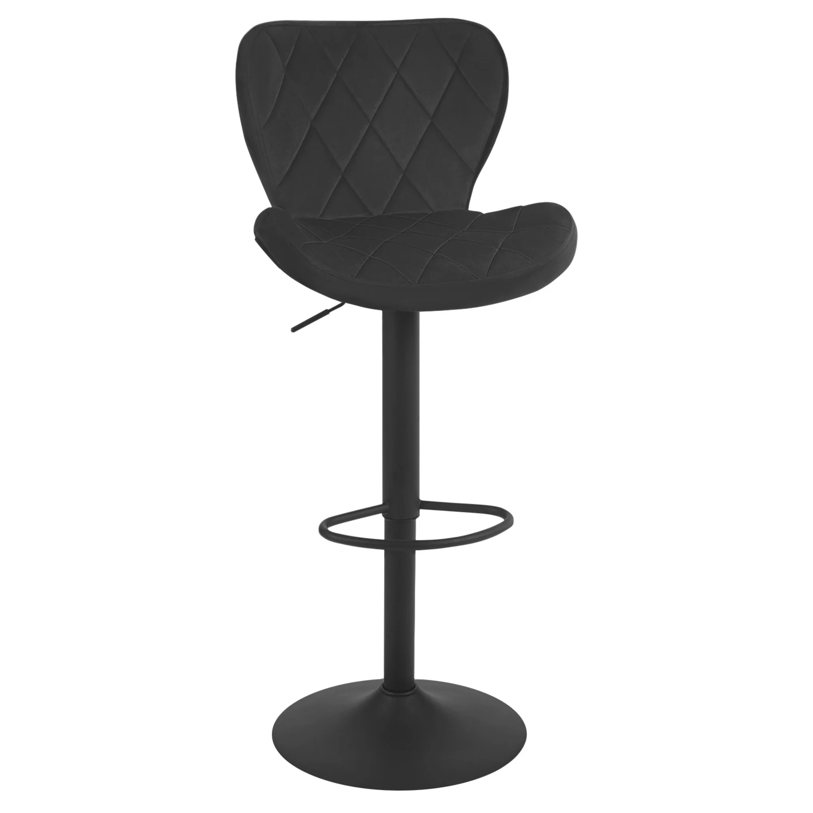 WOLTU 1 x ergonomischer Barhocker, höhenverstellbarer drehbarer Thekenhocker mit Rückenlehne, Fußstütze, Kunstleder/Samtstuhl für Bistro