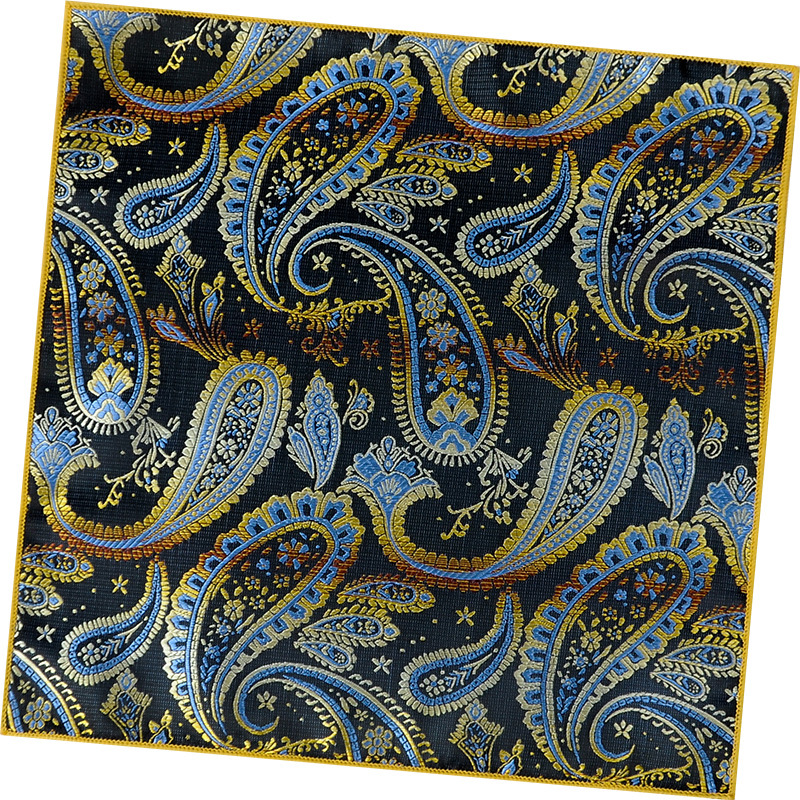 22CM Klassieke Mannen Polyester Pochet Dot Paisley Bloemen Zakdoek Business Hanky Bruiloft Borst Stropdas Pak Accessoires