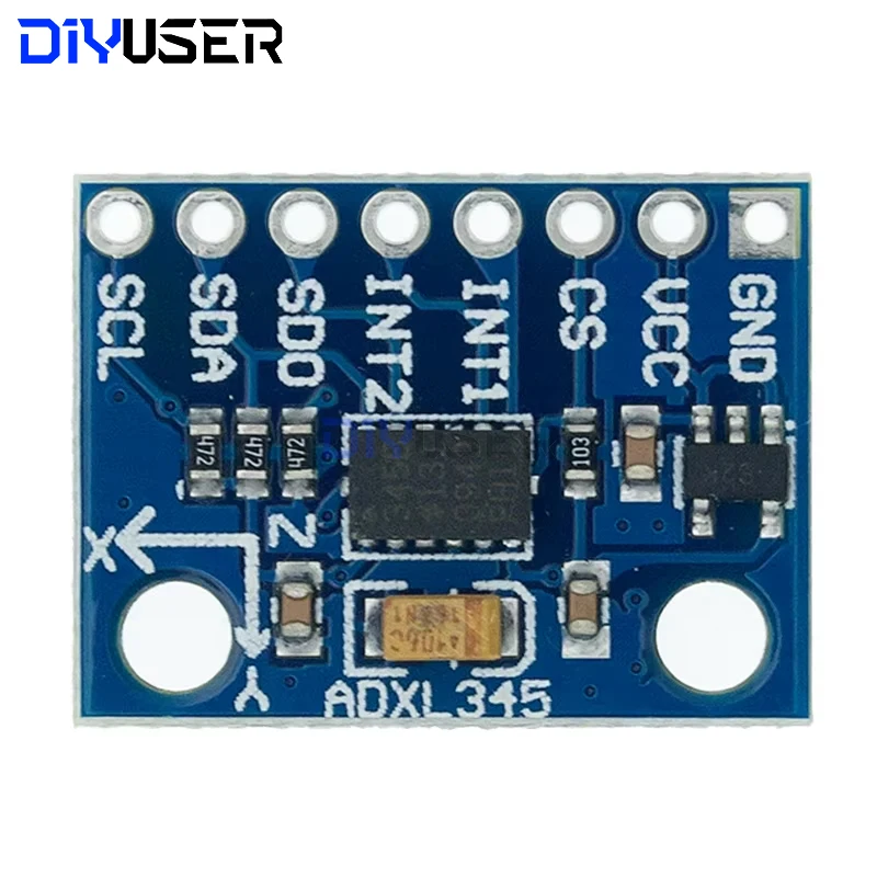 DIYUSER GY-291 ADXL345 aceleração digital de três eixos do módulo de inclinação por gravidade transmissão IIC/SPI em estoque