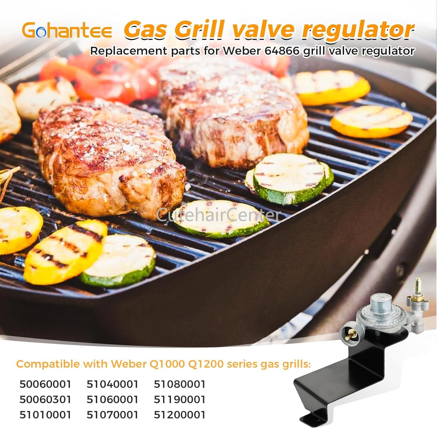 Регулятор клапана газового гриля 64866, замена в сборе, подходит для Weber Q1000 Q1200 серии 51060001 50060301 51010001 грили, барбекю, кемпинга