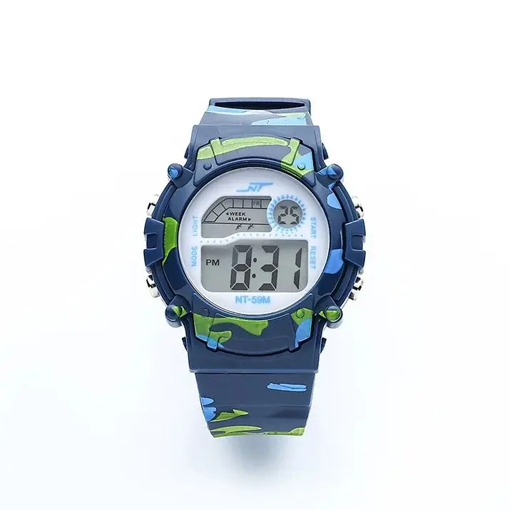 Meninos esportes militares crianças relógios digitais estudante crianças relógio moda luminosa led alarme camuflagem meninas relógio