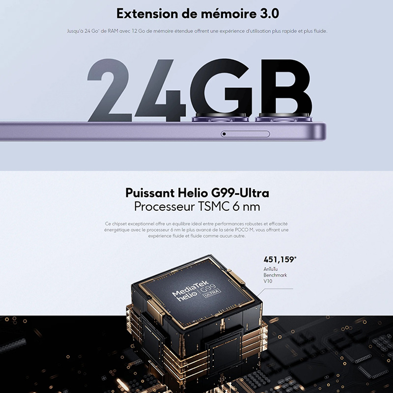 【Weltpremiere】POCO M6 Pro Smartphone 5000mA 67W kabelgebundenes Laden Helio G99 Ultra 6.67 Flow AMOLED 120Hz AMOLED 64MP Kamera NFC