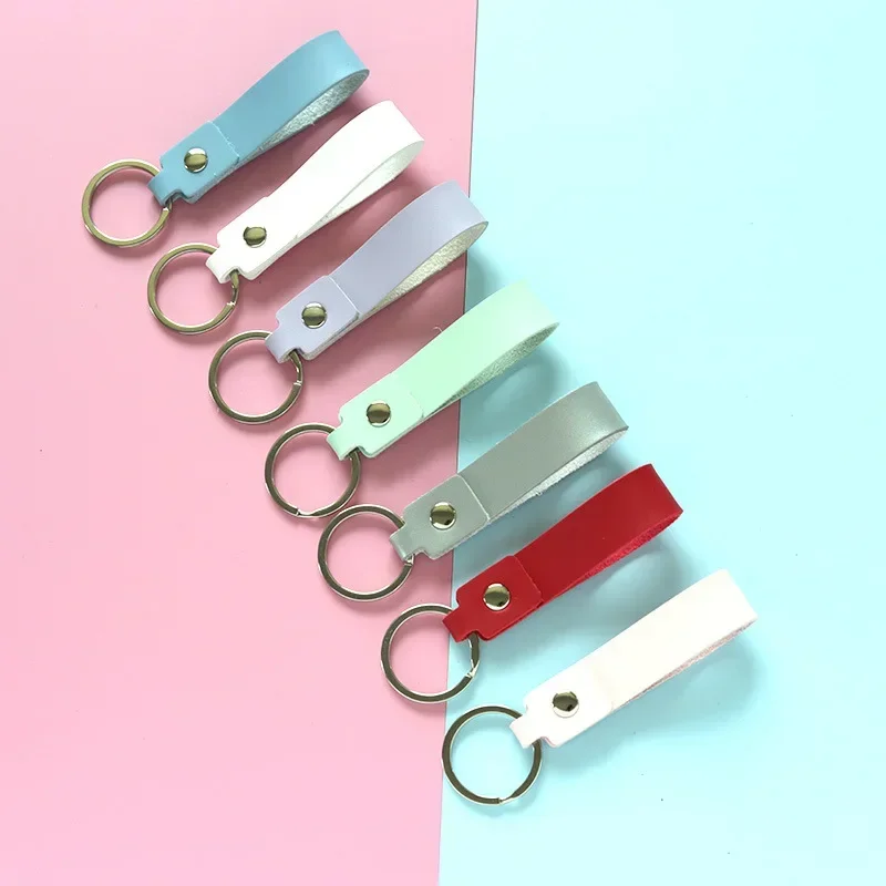 PU-leer Leuke sleutelhanger hanger tas autosleutelhanger houder sleutelhanger cadeau voor mannen en vrouwen Diy accessoires tas charmes portemonnee charmes