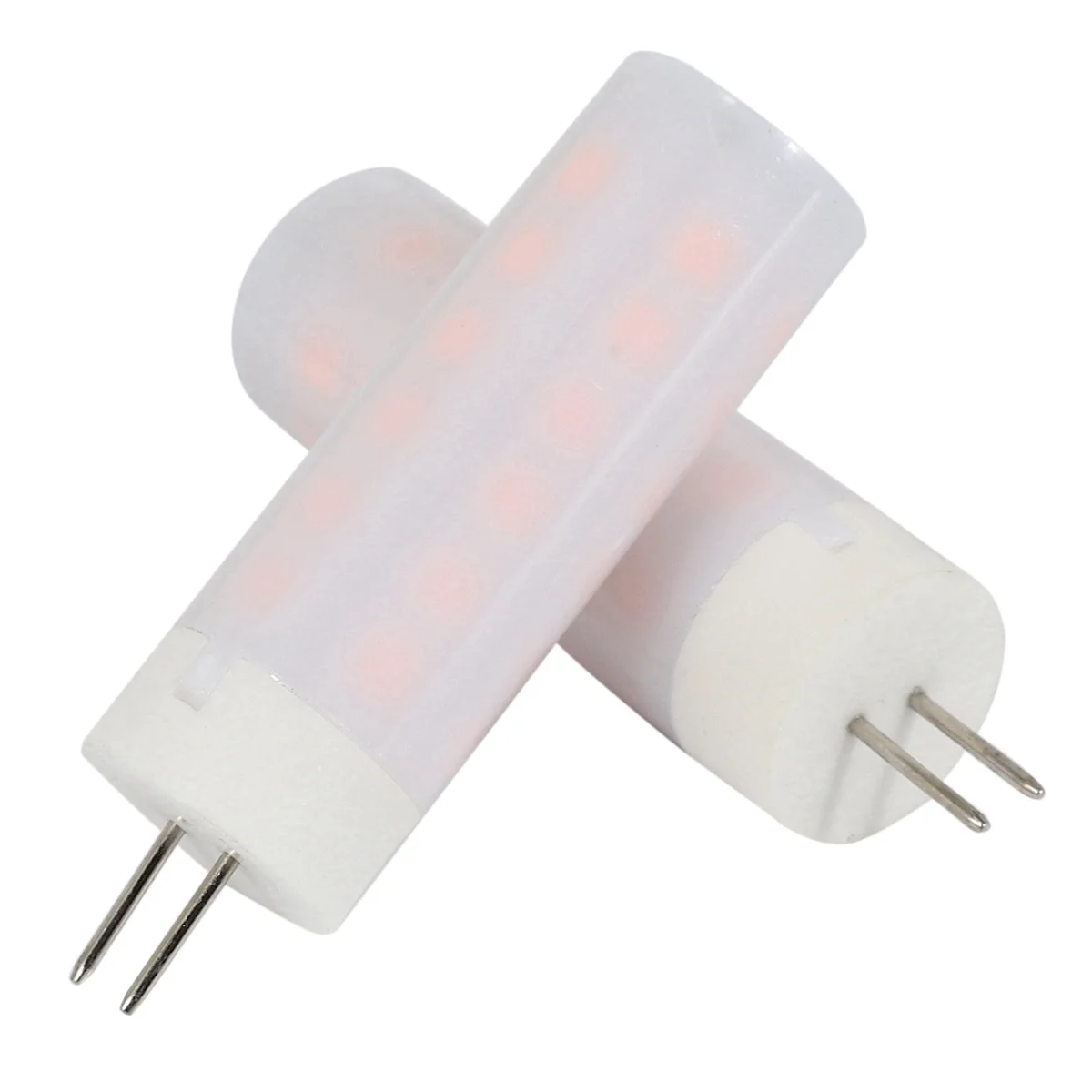 A72P 6 ชิ้น 3 วัตต์ 230 G4 ไฟ LED ข้าวโพด 36 LEDs SMD 2835 เอฟเฟกต์เปลวไฟวอร์มไวท์ DC 12 โวลต์ (วอร์มไวท์, DC12V)