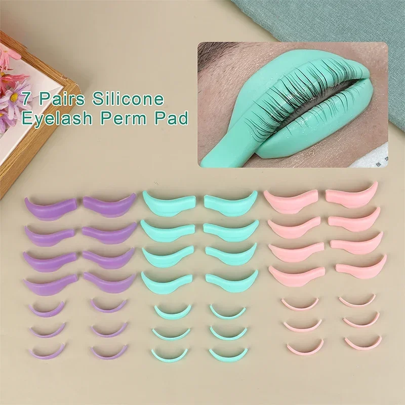 Atacado 7 pares de silicone cílios perming modelador cílios perming almofadas reutilizáveis lash lift escudo almofadas ferramentas de levantamento de cílios