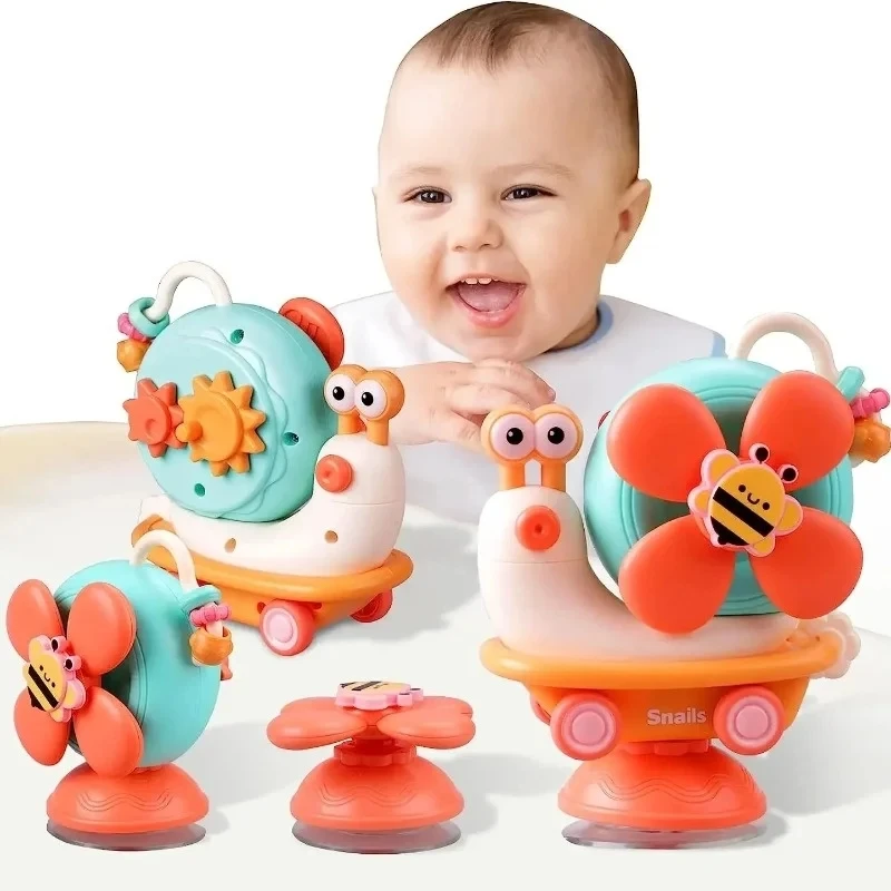 Ventosa Lumaca Spinner Mulino A Vento Giocattoli Auto Per Le Ragazze Dei Ragazzi Sensoriale Fine Motor Infantile Giocattoli Da Viaggio Montessori Per Il Bambino Neonato Gif