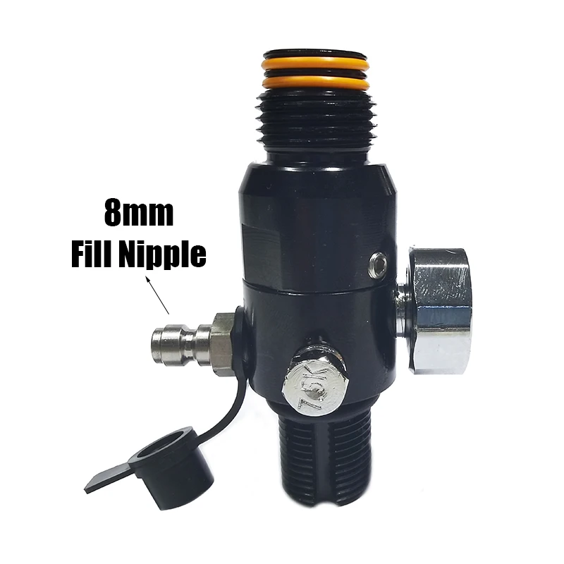 HPA Regulator Valve of Compressed Air Accessries CO2 Oxygen Nitrogen Cylinder Tank Bottle 4500psi Input, Output 800psi to 3000ps