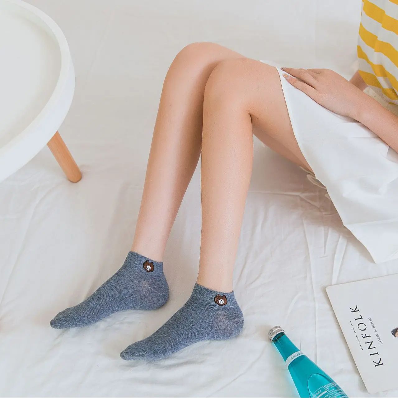10 paia di calzini da donna con motivo a cartoni animati Calzini versatili alla moda e alla moda Calzini casual comodi e traspiranti leggeri