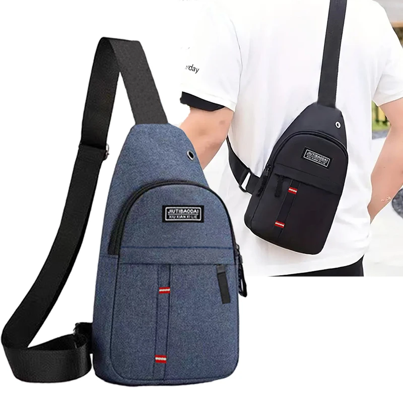 Bolsillos para el pecho ajustables para hombres y mujeres, bolsillos para el pecho de tela Oxford cruzados diagonales de un solo hombro
