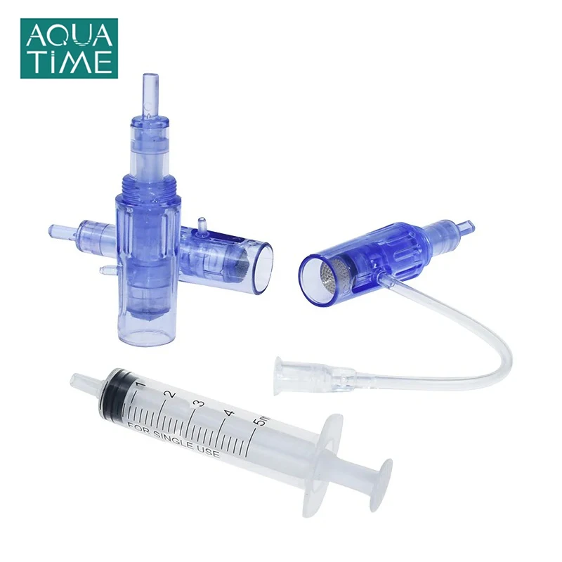 F8 MTS Microneedle 10PCS Cartridges And 10 PCS Syringe Tube Screw Suits For 2 in 1 Mini Hydra Gun Auto Mesotherapy Injector