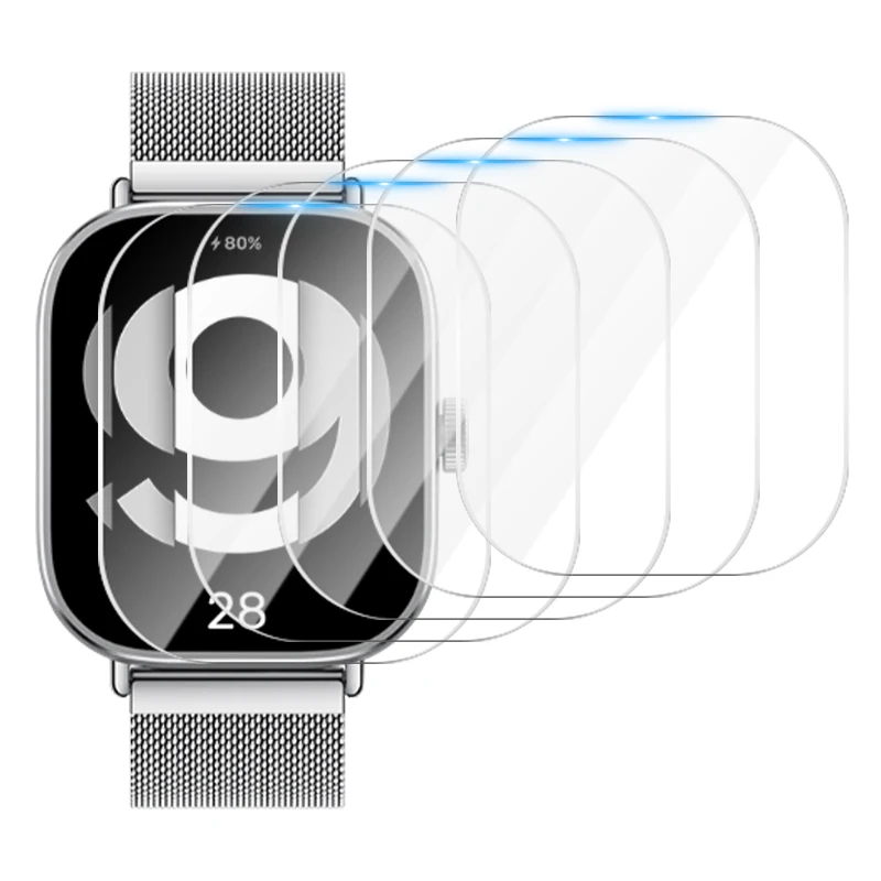 Tempered Glass for Xiaomi Redmi Watch 5 Active Smart Watch Screen Protector Anti-Scratch for Mi Redmi Watch 5 4 Prottiecve Film