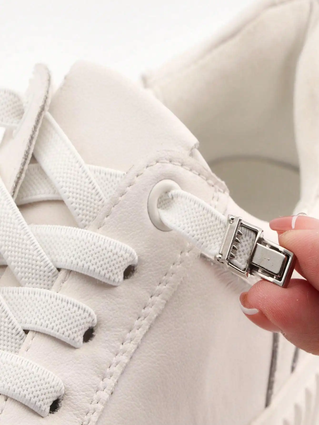 1 paio di lacci elastici lacci semicircolari senza cravatta lacci per bambini e adulti scarpe da ginnastica lacci mocassini veloci lacci con chiusura in metallo