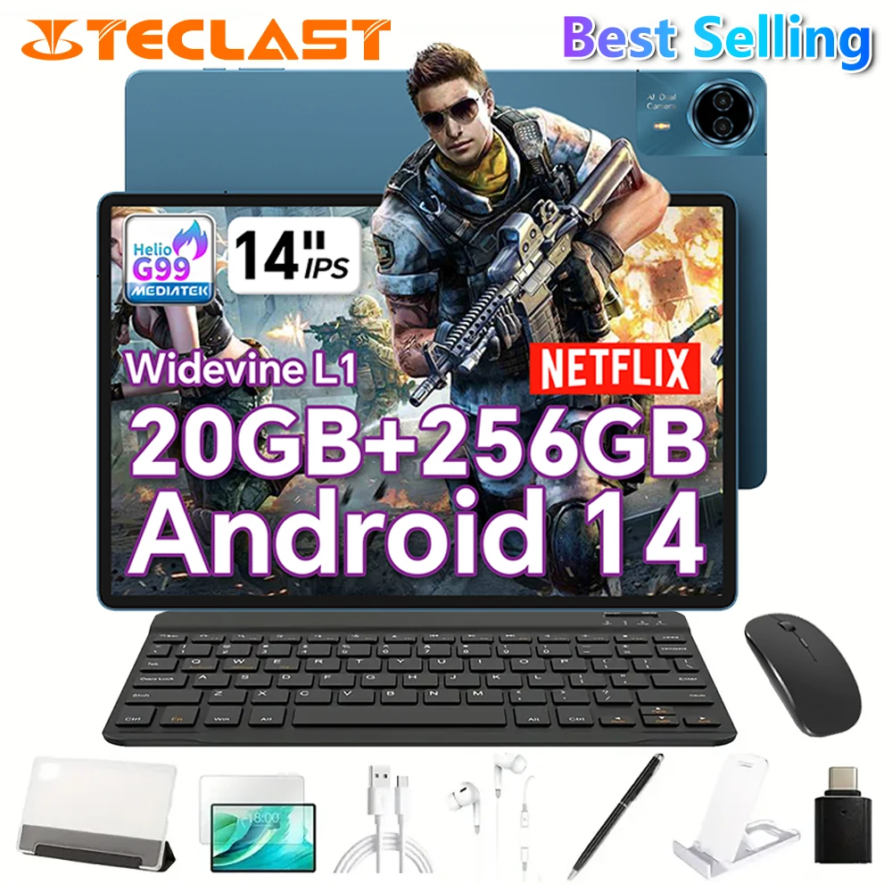 Teclast T70 Tablet(MTK G99 8-core 2.0GHz/8GBRAM/256GBROM/1920*1200iPS TDDI/WIFI5G/4G Dual SIM/10000mAh/Type-C/8MP+13MP/Android14