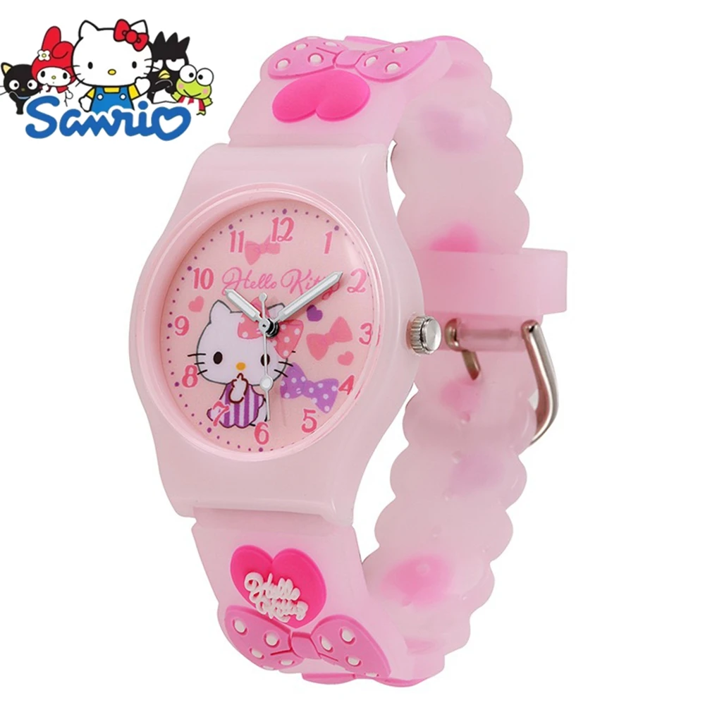 Sanrio hello kitty kuromi melody relógio infantil bonito relógio de estudante adequado para meninos e meninas presentes de aniversário