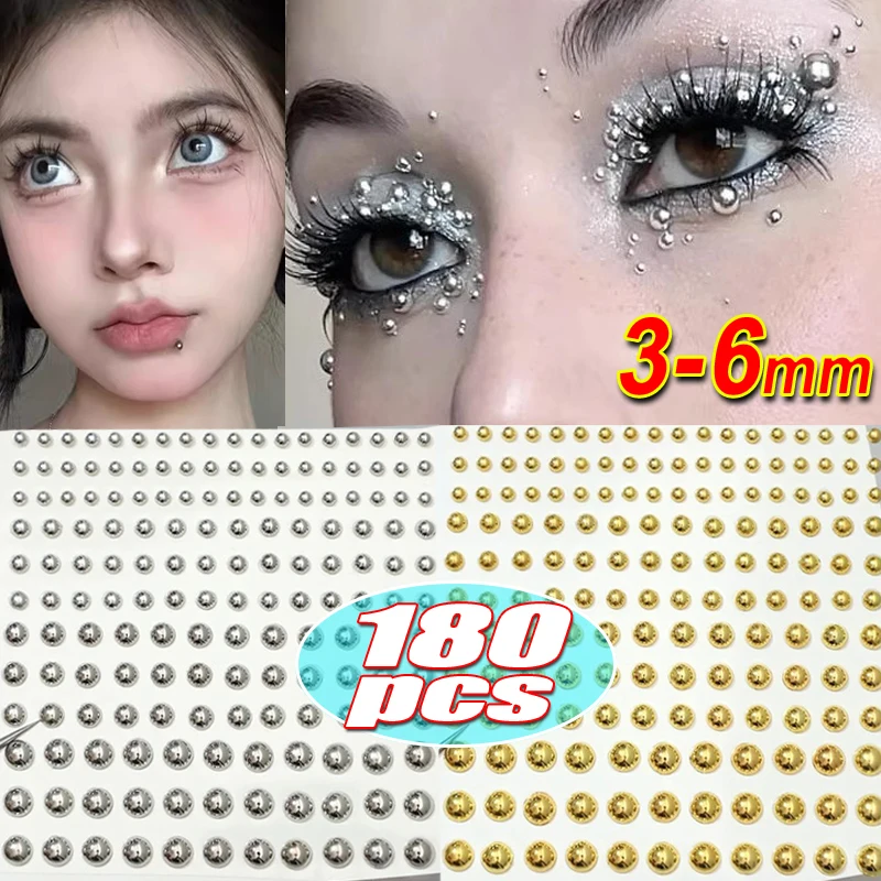 180 Uds. Pegatina para uñas de labios sin perforación autoadhesiva impermeable reutilizable labio falso uñas ceja nariz anillo cuerpo ombligo joyería