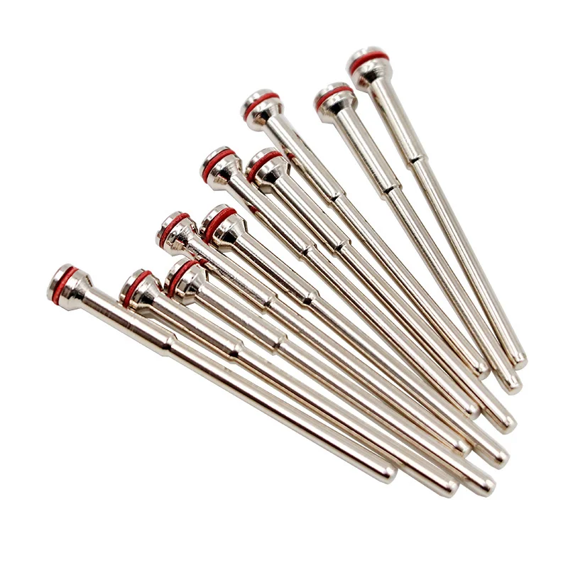 10 pçs dental segurando agulha polido eixo polimento haste mandril burs ferramenta rotativa para polidor máquina de corte material dental