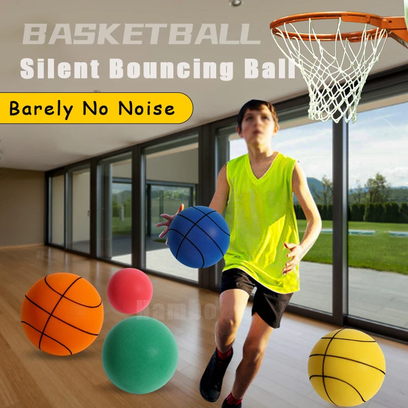 Baloncesto silencioso tamaño 7, baloncesto que rebota silencioso comprimible, pelota silenciosa para interiores, baloncesto de espuma, juguetes deportivos de fútbol de rebote de 24cm
