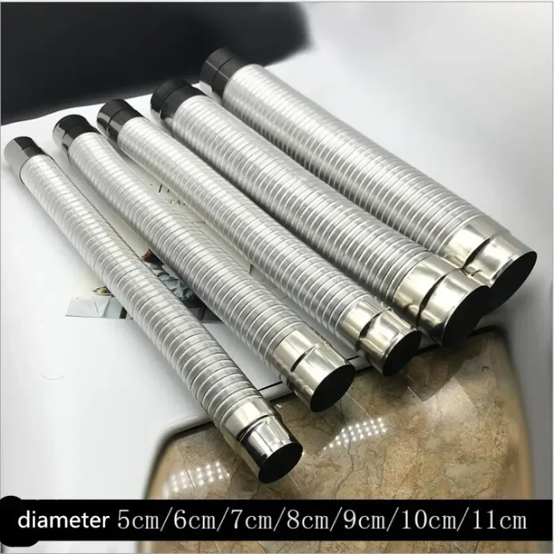 Огнестойкий газовый водонагреватель из нержавеющей стали 60-150 мм, алюминий, прочный универсальный выхлопной автомобильный впускной трубы, длина удлинительной трубки