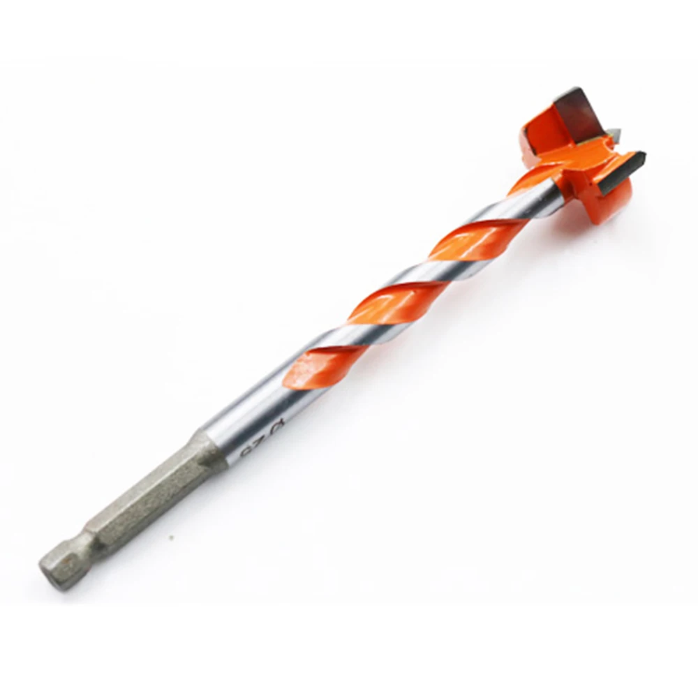 1PC Extended Woodworking Hole Opener Alloy Thread Drill Bit With Hexagonal Handle Door Lock Hole Wooden Board Hole Drill Bit