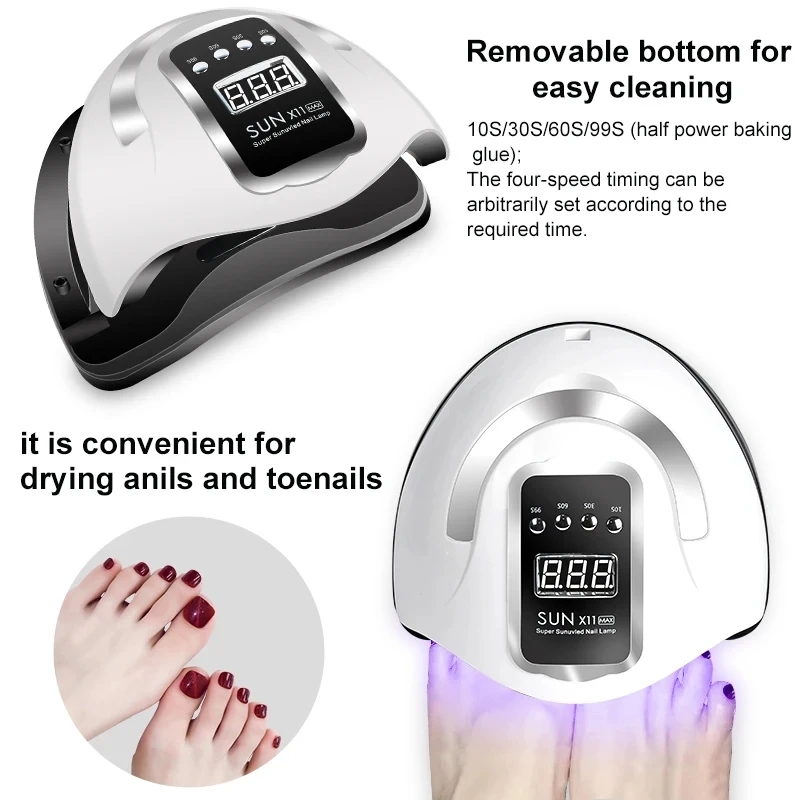 Lâmpada profissional para secador de unhas, sensor infravermelho, lâmpada led para manicure, para cura rápida, todos os gel uv, esmalte, ferramentas de salão de secagem