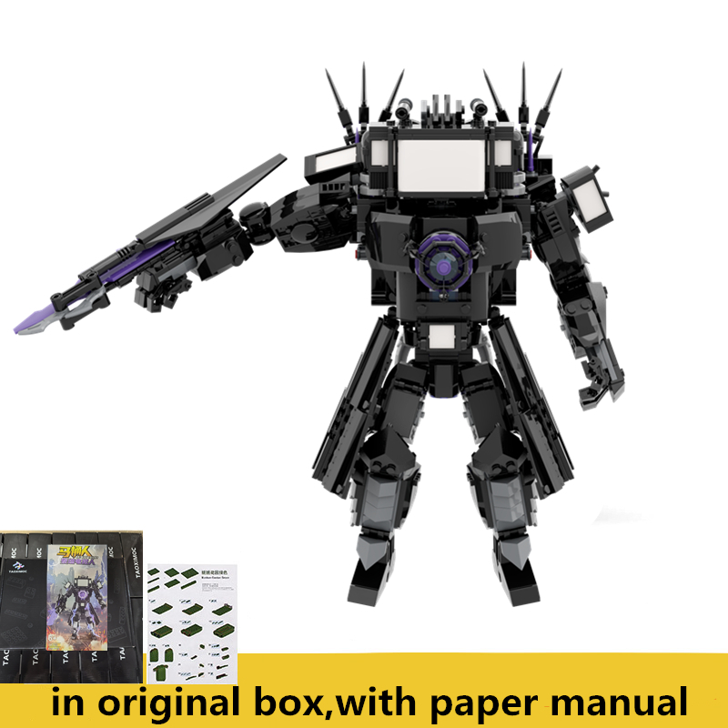 835 ピース/セット Skibidi トイレジャイアントバージョンアップグレードタイタンテレビマンビルディングブロック DIY 組み立てレンガのおもちゃ男の子のためのクリスマスギフト