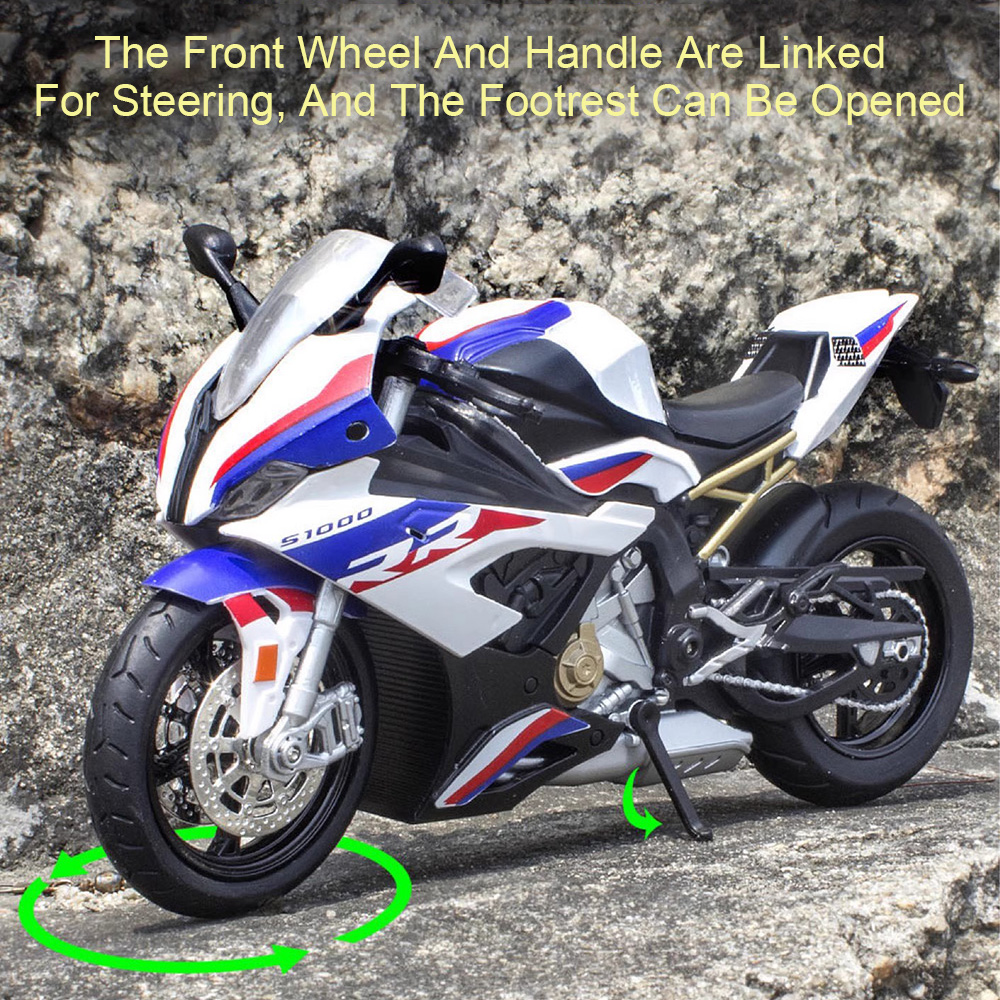 1:12 S1000RR Modell Motorräder Kawazaki NINJA H2R Spielzeug Legierung Diecast Sound Licht Stoßdämpfung Simulation Motorrad Junge Geschenk