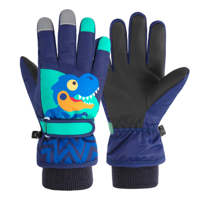 Kinder-Skihandschuhe, winddichte Handschuhe für Kinder, plus Samt-Fäustlinge, Winter, warm, dick, Snowboard-Schneehandschuhe, Skifahren, Reiten, Jungen-Fäustling