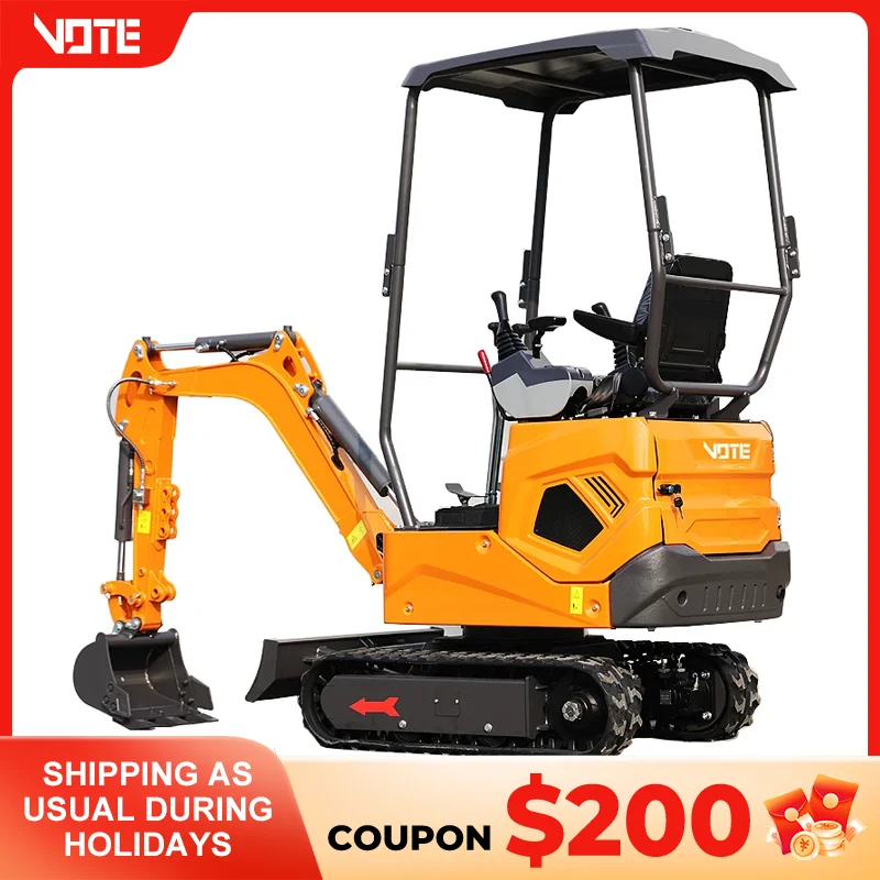 Mini Excavators 1 Ton EPA Kubota Engine mini Digger Farm Small Excavator 1.2 Ton 2Tons Machine Prices Mini Excavator