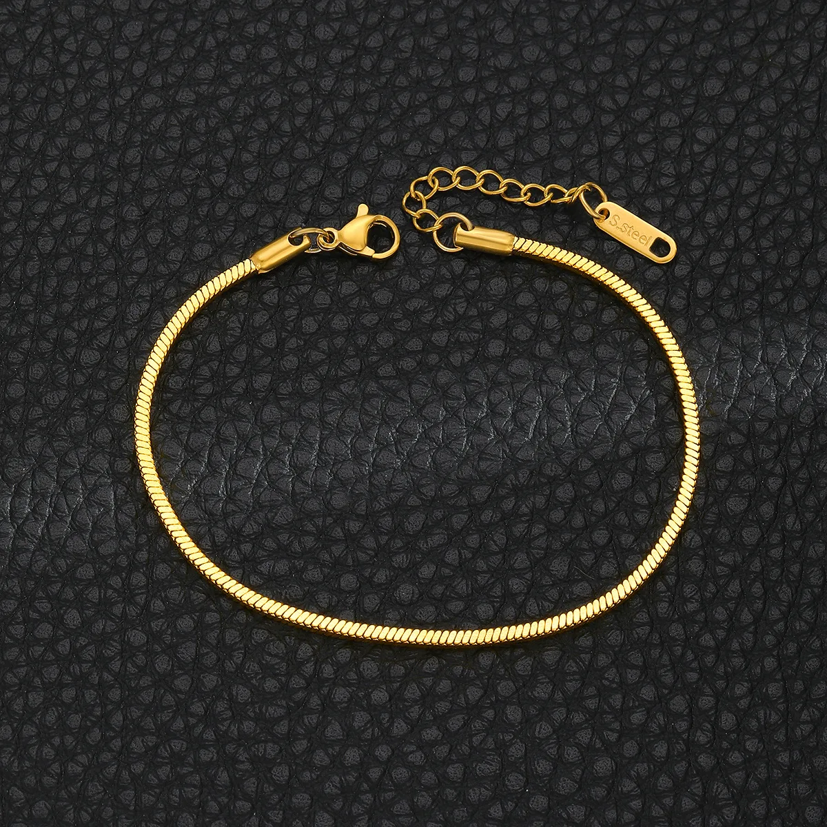 Bracciale da uomo semplice in acciaio inossidabile con osso di serpente quadrato, gioielli hip-hop, accessori per feste alla moda, braccialetto per le donne