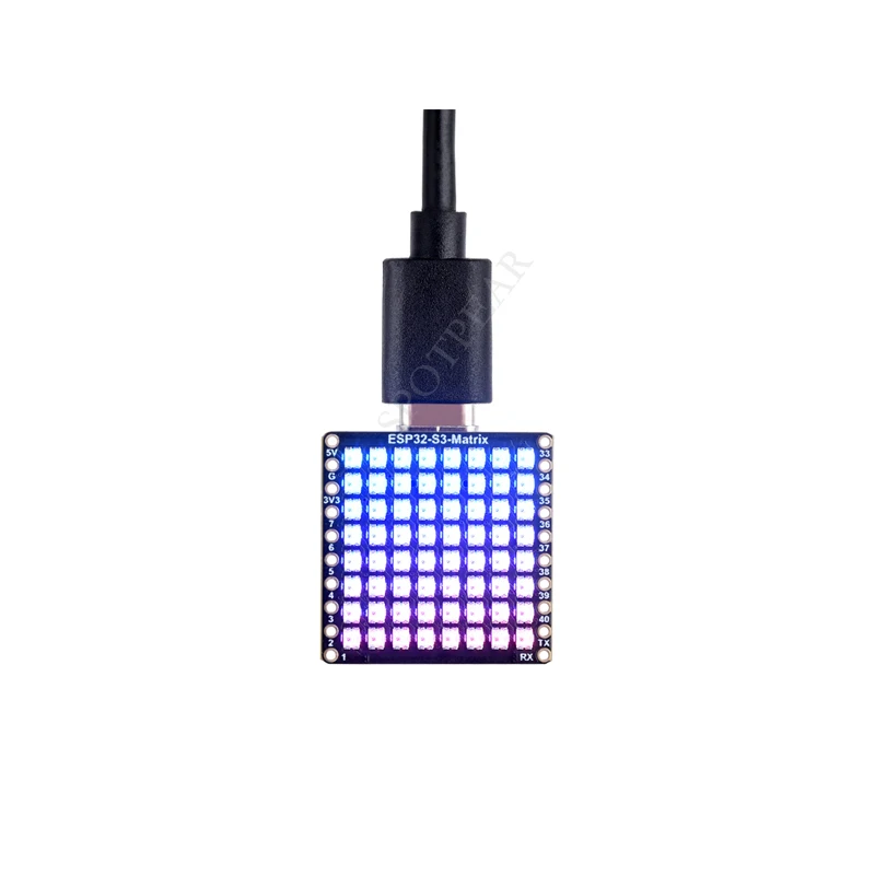ESP32-S3 Matrix 8x8 RGB-LED-WiFi Bluetooth mit QST Attitude Gyro Sensor QMI8658C