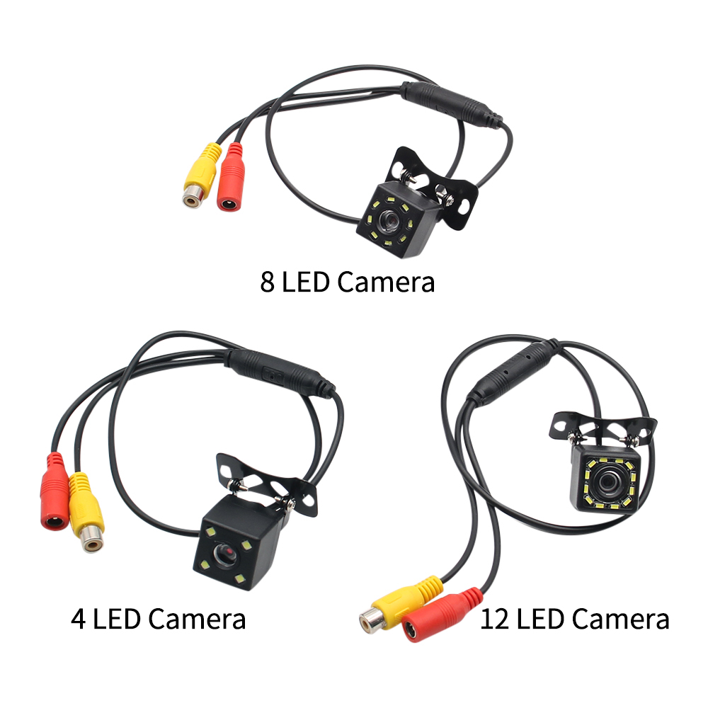 Waterproof Car Rear View Camera 170 Wide Angle HD CCD 12 LED Night Visions Backup Reversing Parking Cameras Car-styling