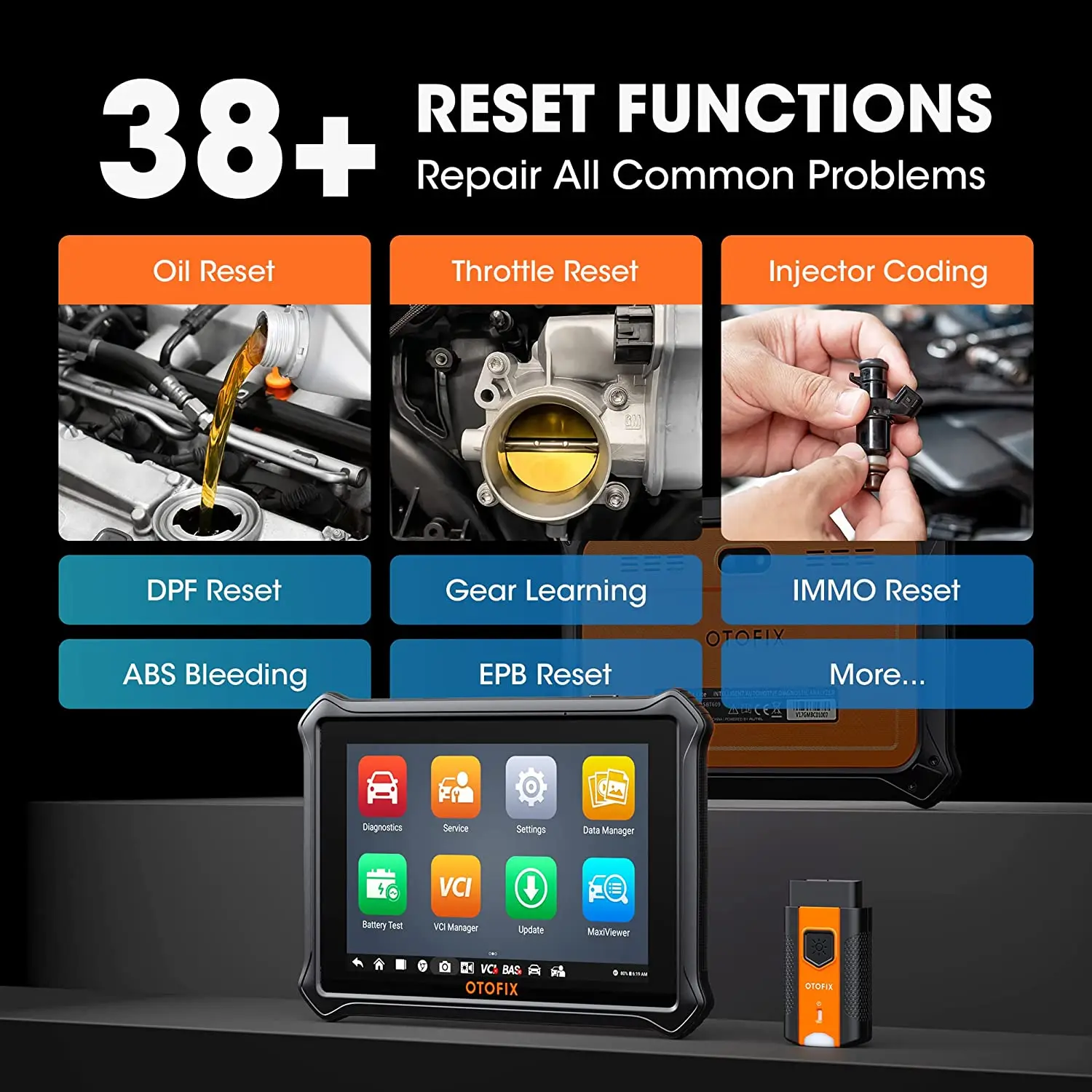 OTOFIX D1 Lite Kfz-OBD2-Scanner, 2-Jahres-Update, bidirektionale Steuerung, alle Systemdiagnose-Scan-Tools FCA SGW CAN FD & DoIP