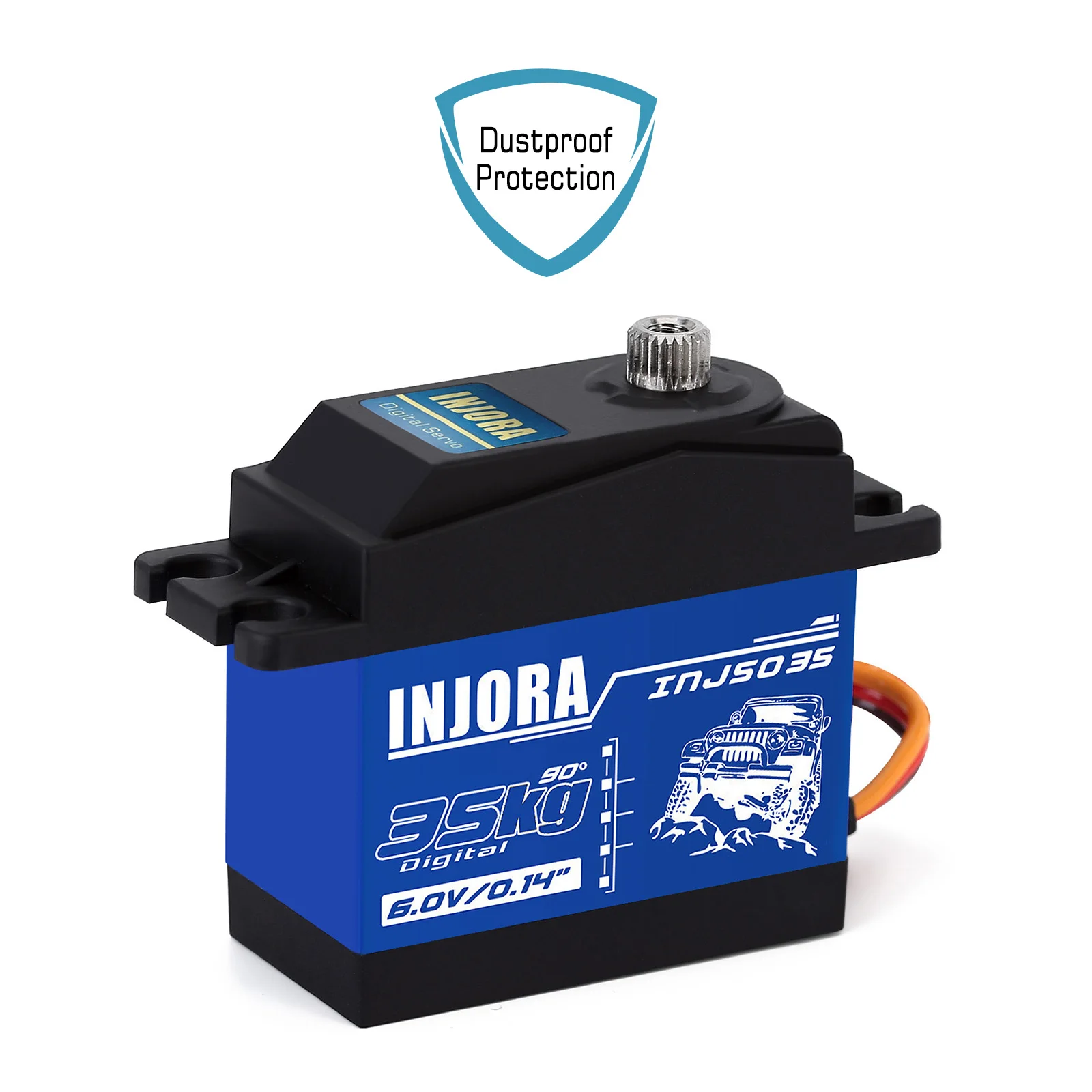 INJORA INJS025 INJS035 Kỹ Thuật Số Servo 25KG 35KG Mô Men Xoắn Lớn Chống Nước Các Servo Cho RC Xe Bánh Xích SCX10 Xe Tải Robot nâng Cấp Phần