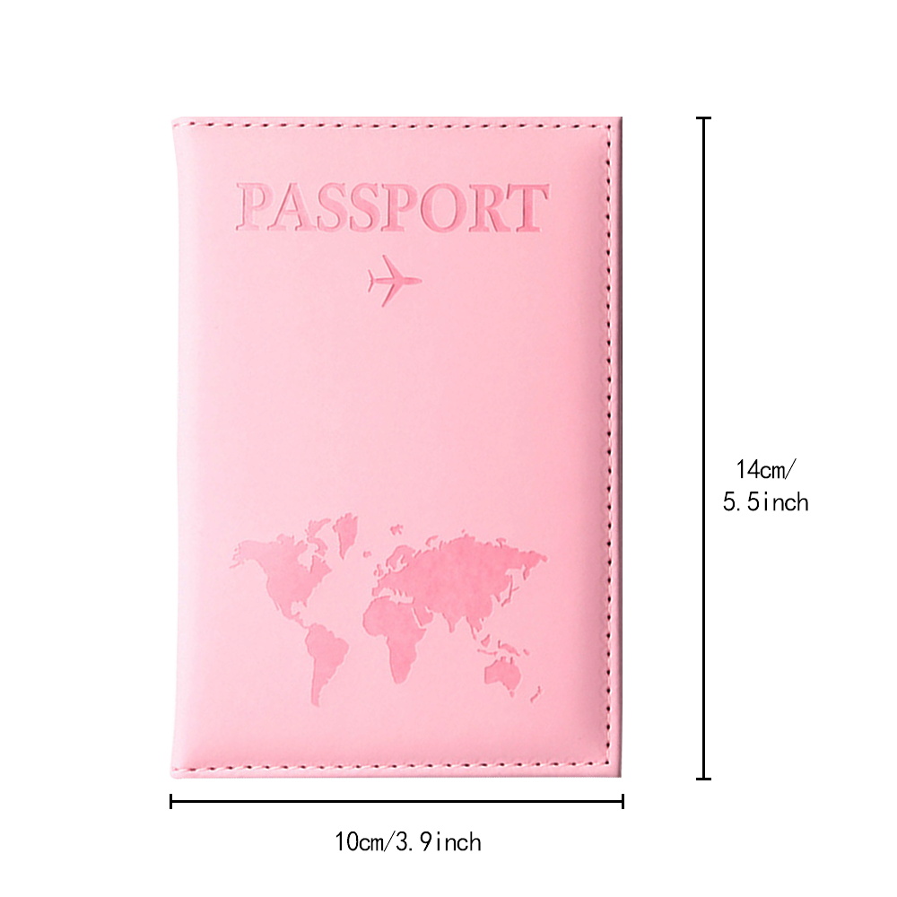 Funda para pasaporte, funda impermeable, billetera para pasaporte, serie de letras rosas, soporte para documentos y tarjetas de crédito comerciales, funda protectora