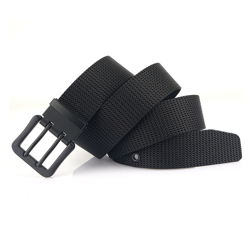 MEDYLA, cinturón de lona clásico a la moda para hombre, hebilla de doble Pin de Metal, cinturón de correa informal para hombre, correa de alta calidad MN3008