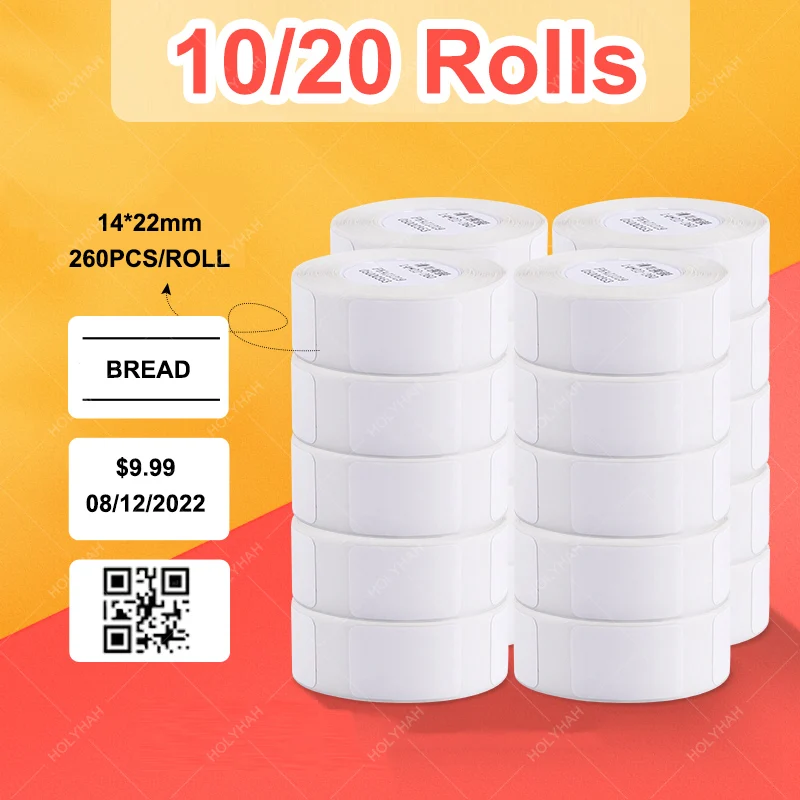 Niimbot Nhãn Băng Keo Giấy Cho D11 D110 D101 Giấy In Máy 14*22Mm D11 Nhãn Dán Giấy Cuộn Cho labeller Máy D110 D101 Phòng