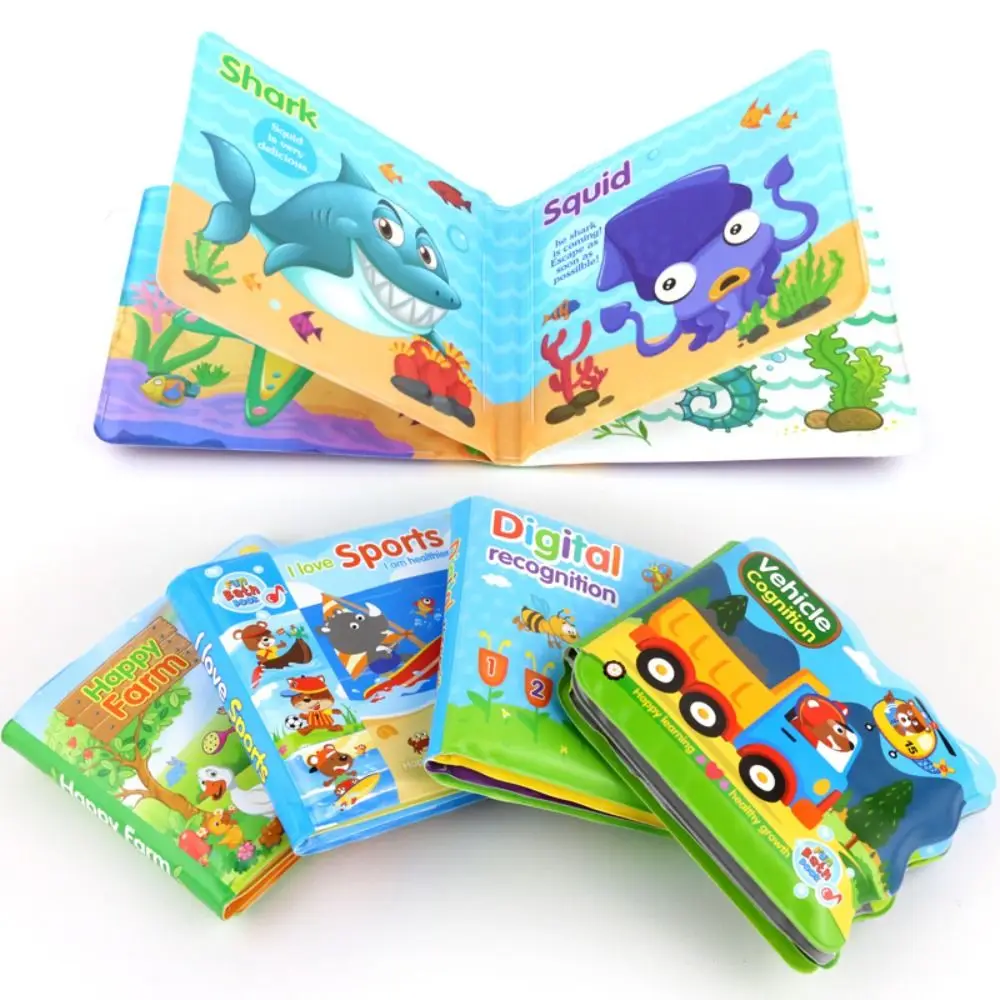 Libros de baño con sonido para bebé, juguete de Educación Temprana, desarrollo de inteligencia, libro cognitivo flotante EVA, recién llegado