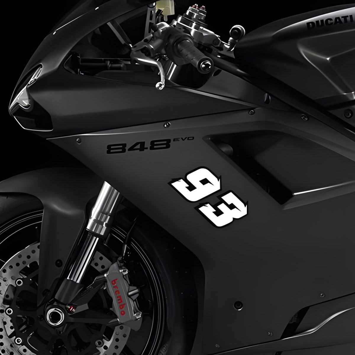 Pegatinas de números arábigos para motocicleta, calcomanías reflectantes de arcoíris para reajustar, calcomanías 3D, 2 piezas