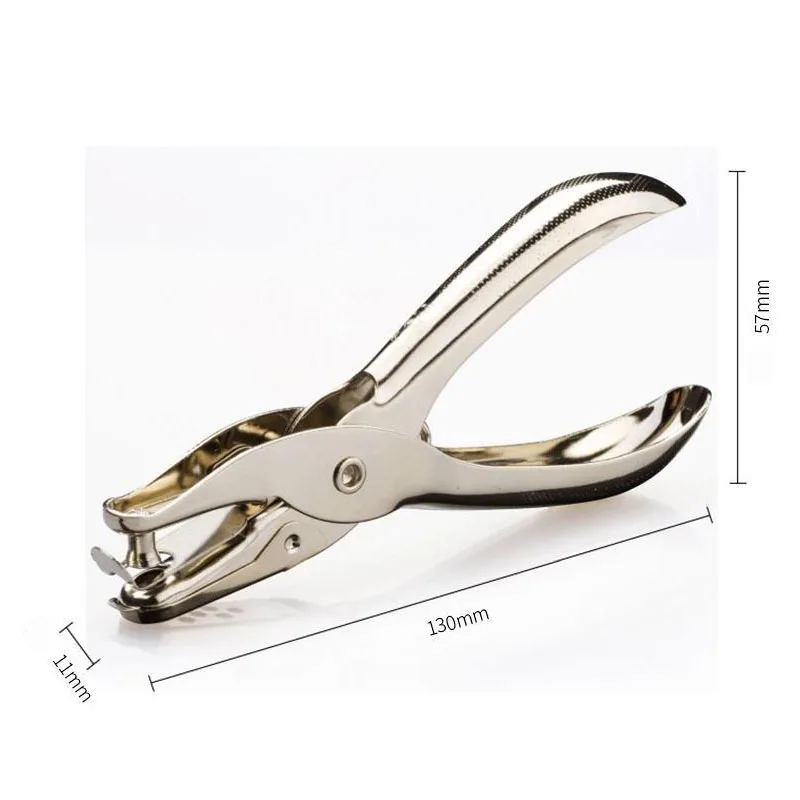 Single Handheld Circle Shaped Hole Puncher 8 Sheet Capacity 3mm 6mm of Diameter of Hole Paper Punch for Office Supplies