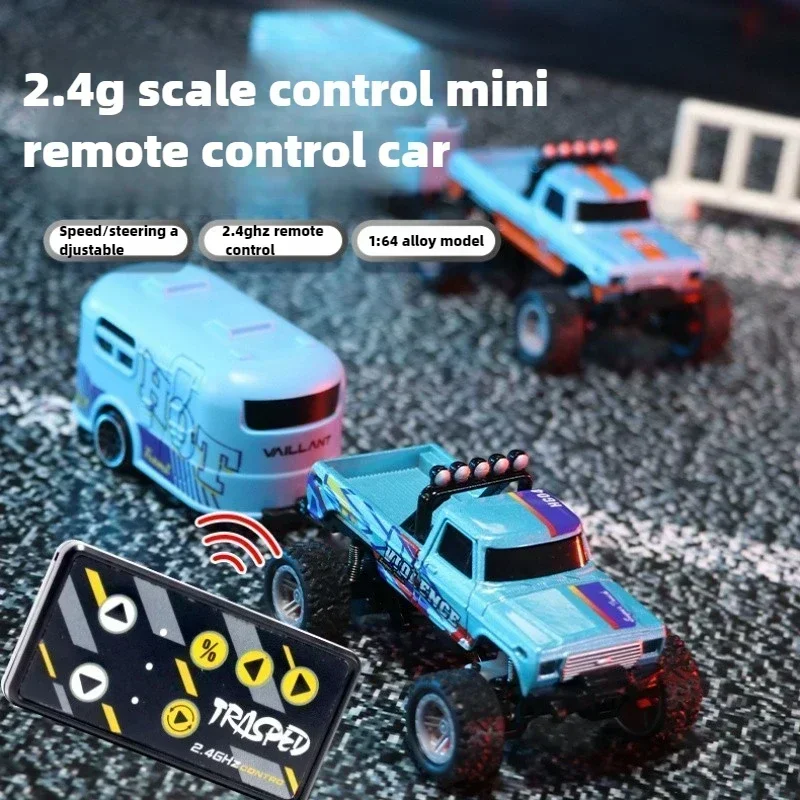RC Bigfoot 1/64 vitesses Mini voiture d'escalade tout-terrain alliage apparence fraîche lumière Absorption des chocs jouet pour enfants cadeau
